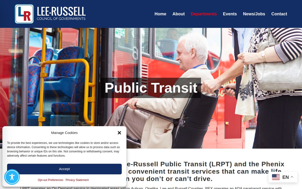 Lee Russell public transit source for Russell County release transportation context