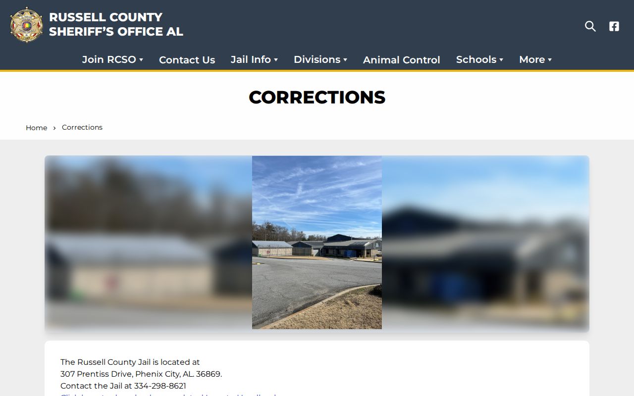 Phenix City release route through Russell County Jail corrections source